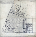 Ontwerptekening met plattegrond van de begane grond
<br/>
Stadsarchief - Archief van de NH Gemeente te Amsterdam; bouwcommissie, 1927
